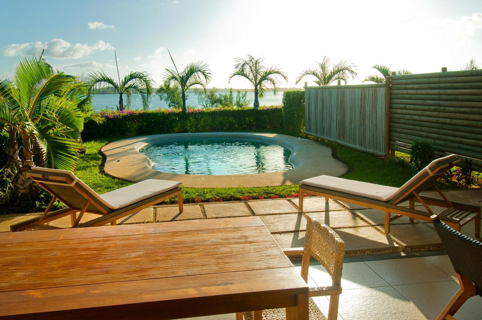 Beachfront Baladirou ,3 Bedroom In Calodyne, Private Pool Villa